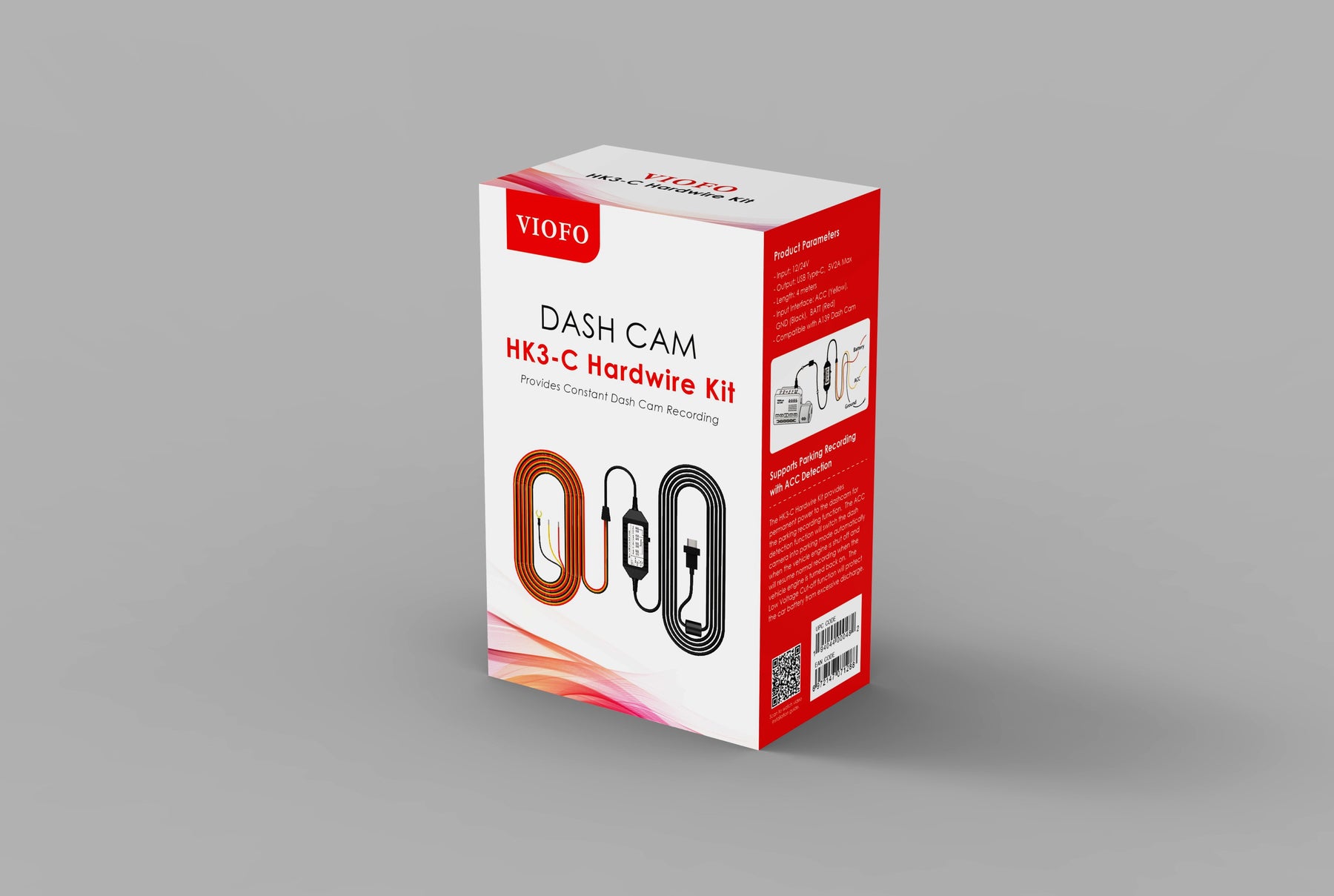 VIOFO HK3-C Type-C Hardwire Kit for A139/A139 PRO 1CH/2CH/3CH Dash Camera