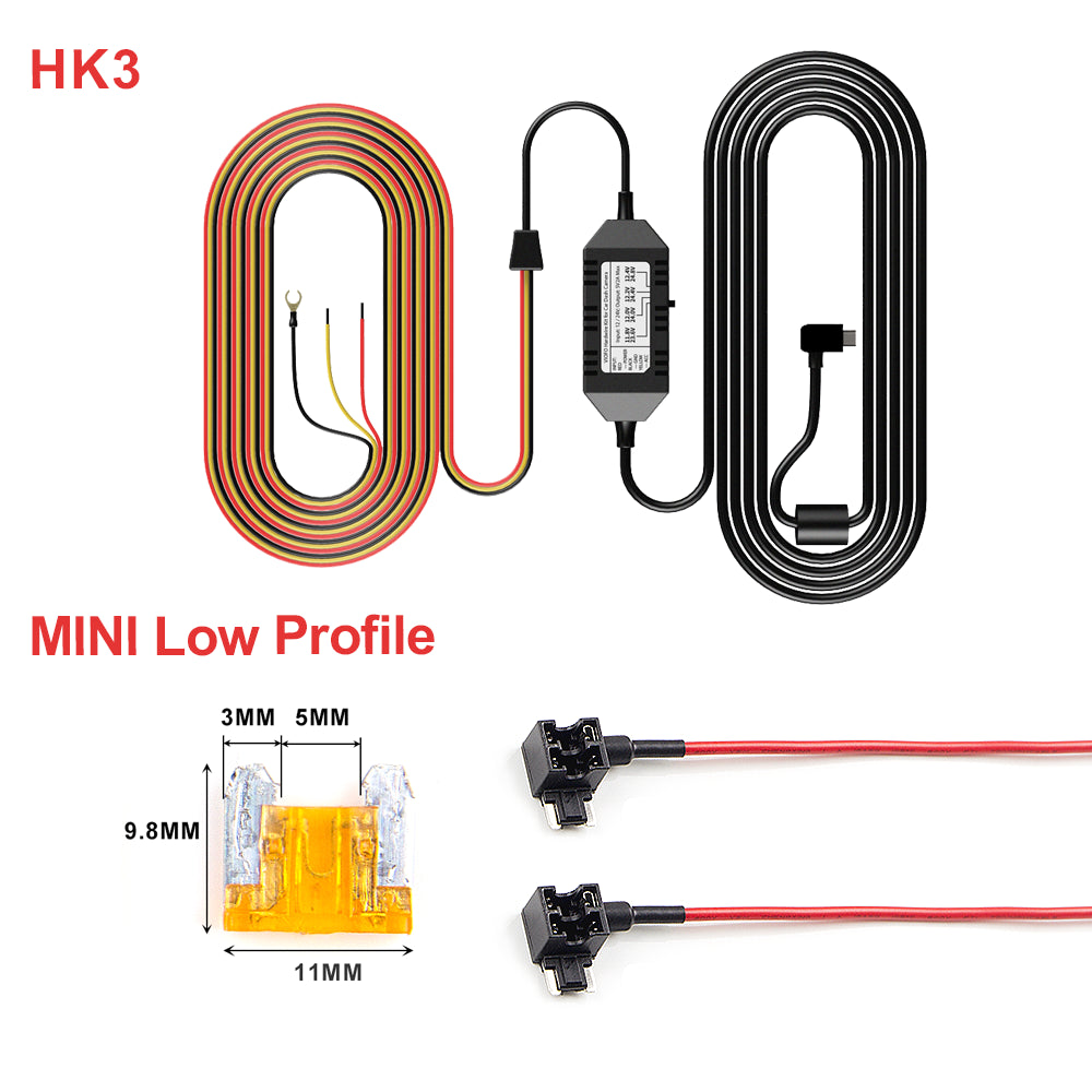 VIOFO Mini HK3 ACC Hardwire Cable For A119V3/A129 Duo/A129 Duo IR/A129 Plus Duo/A129 Pro Duo