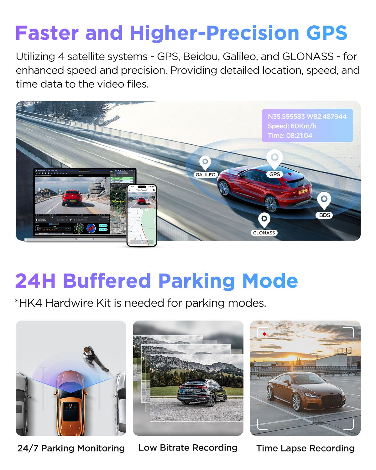 VIOFO A229 Pro 3CH 4K+2K+1080P HDR 3 Channels Car Dash Camera with Sony STARVIS 2 Sensors for Lyft Taxi Ridesharing Drivers