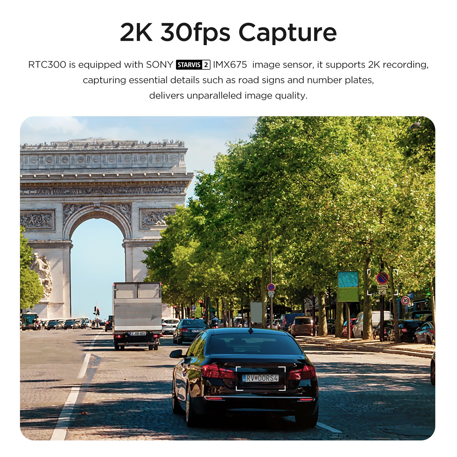 VIOFO RTC300 Telephoto Camera with 0.6M Cord and Adhesive Sticker for A229 Plus/A229 Pro