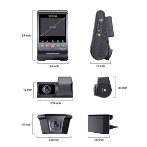 VIOFO A329TW 3CH 4K 30FPS Front+2K Telephoto Camera+2K Waterproof Camera, Sony STARVIS 2 Sensor HDR, Support SSD Storage, Low Power Impact Detection, Hybrid Parking Recording