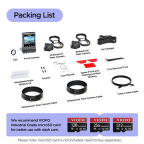 VIOFO A329WW 3CH 4K 30FPS Front+Dual 2K HDR Waterproof Rear Cameras with Sony STARVIS 2 Sensor, Tailored for Heavy-Duty Trucks and Trailers