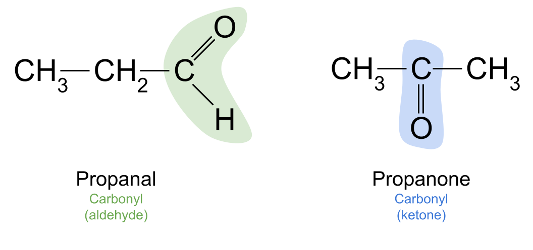 Functional Groups aldehyde ketone example StudySmarter Originals